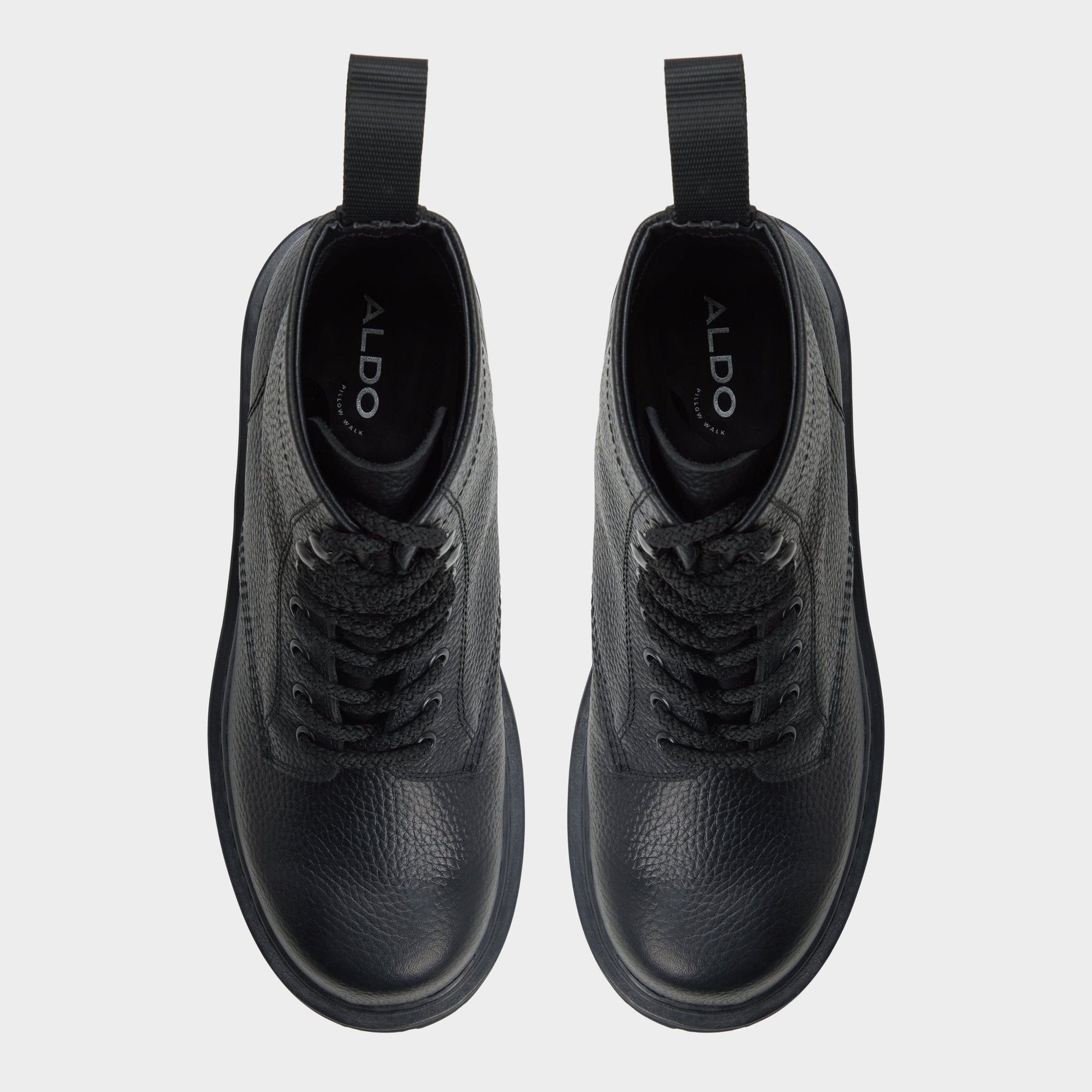 Aldo Doublezero in Other Black - Combat boot, Lug sole Men