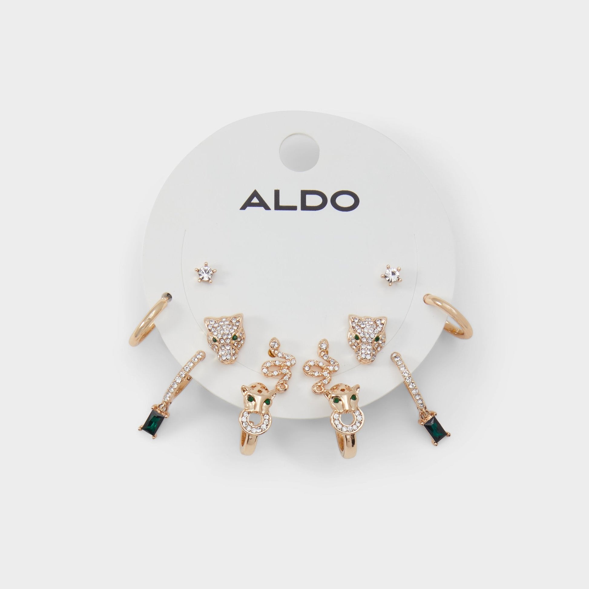 Aldo Junglechic Gold/Clear Multi Women's Earrings - Earrings Women|Accessories