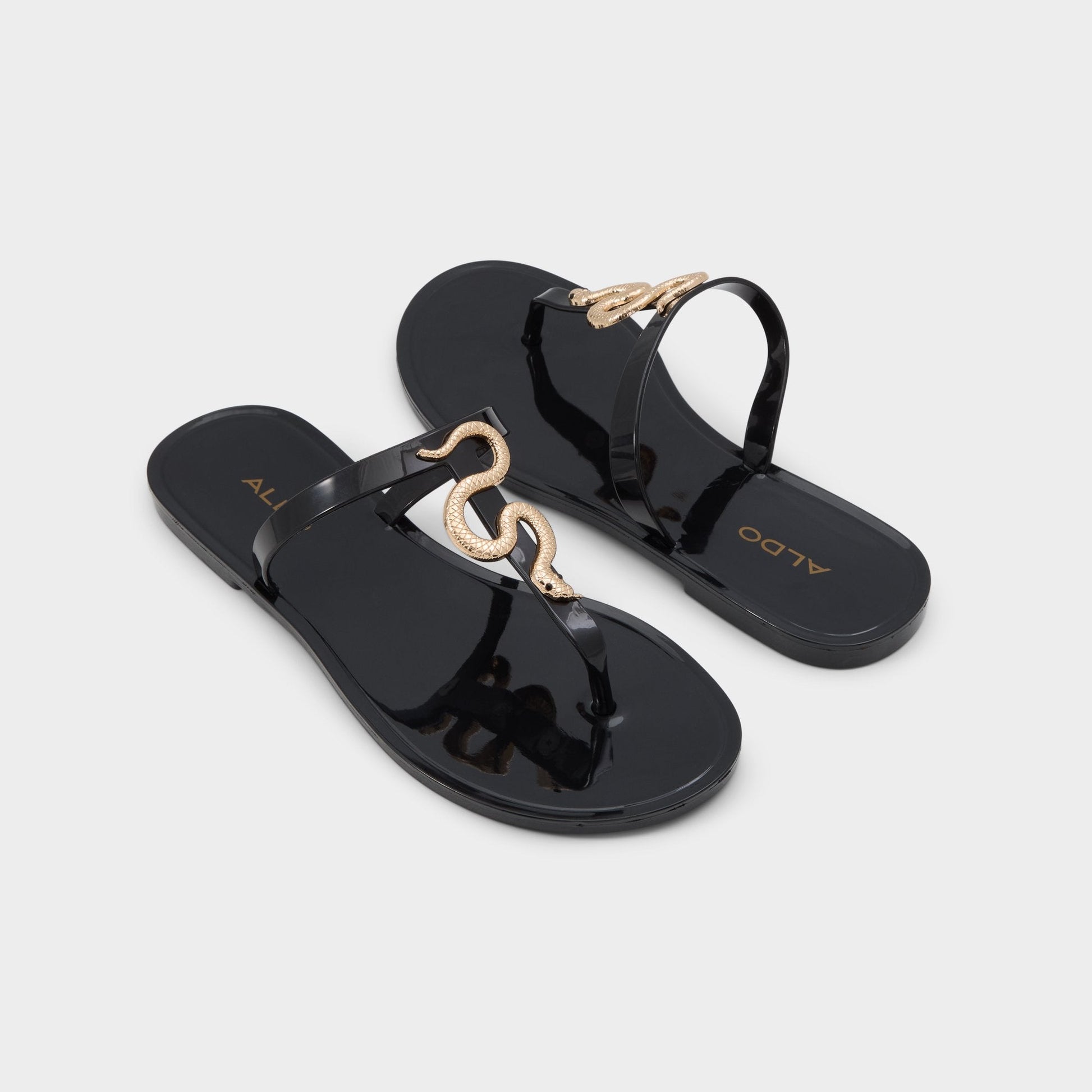 Aldo Apanie in Black Gold Multi - Jelly sandal Women