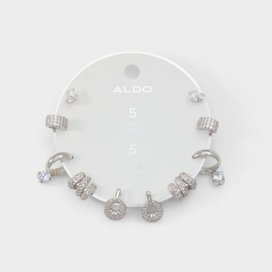Aldo Fivelooks Silver/Clear Multi Women's Cubic Zirconia - Earrings Women|Accessories
