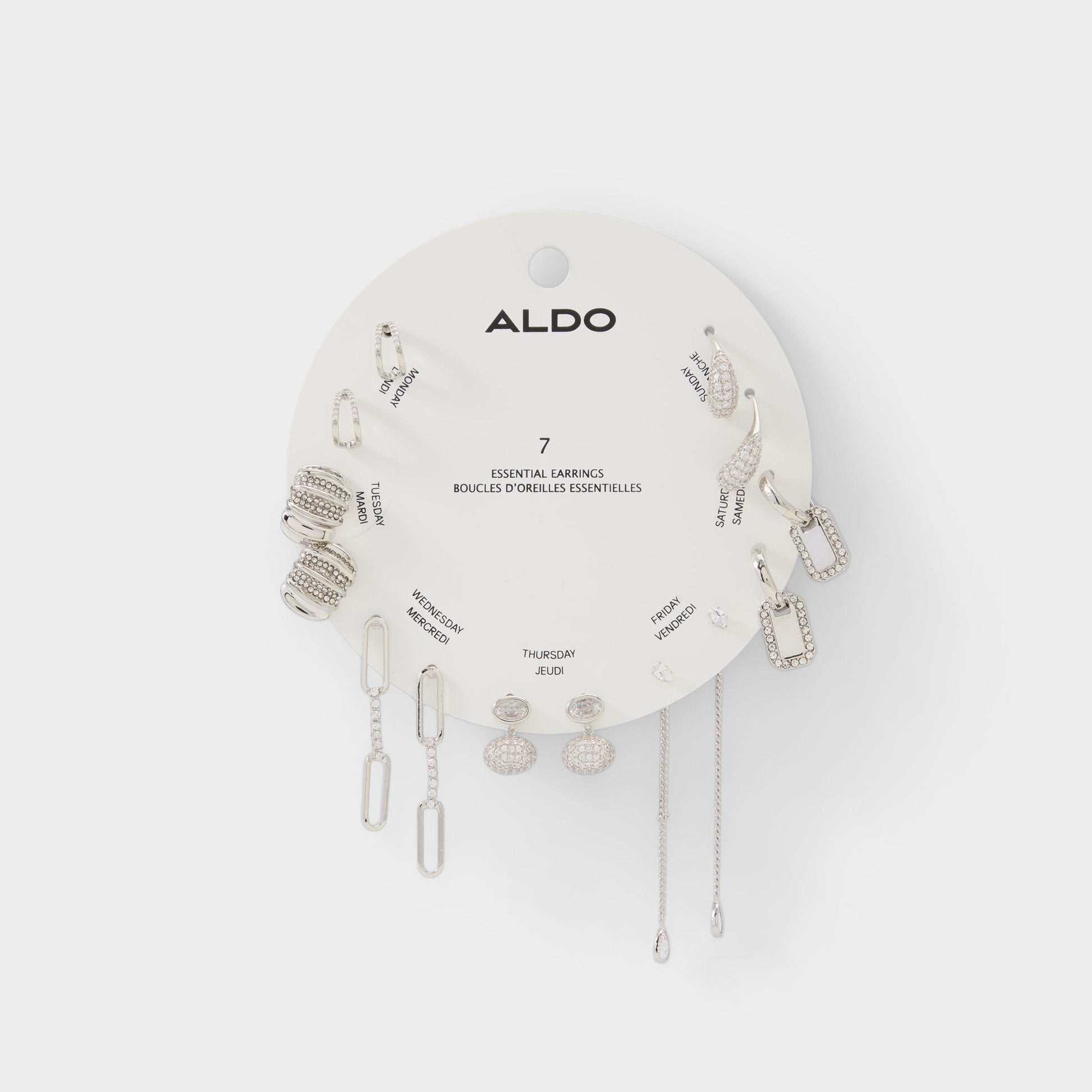 Aldo Partyessentials in Silver Clear Multi - Earring set Women|Accessories